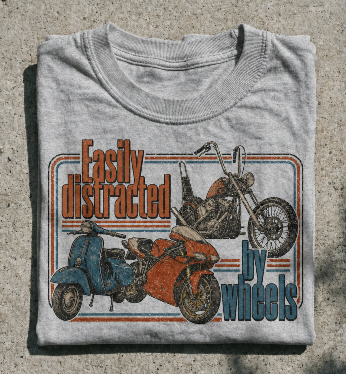 Easily Distracted by Wheels T-Shirt