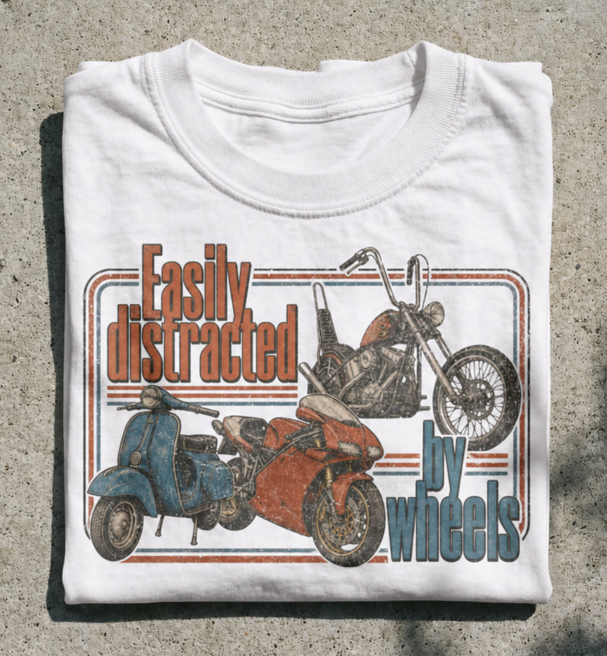 Easily Distracted by Wheels T-Shirt