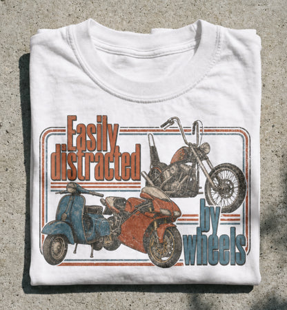 Easily Distracted by Wheels T-Shirt