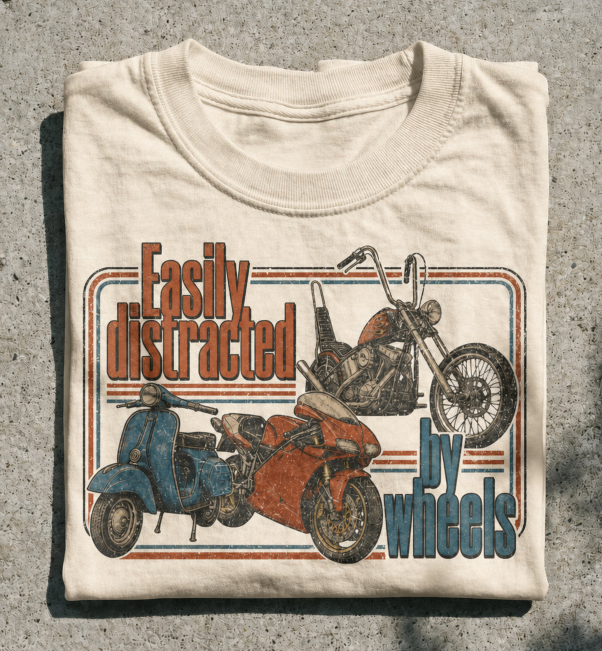Easily Distracted by Wheels T-Shirt