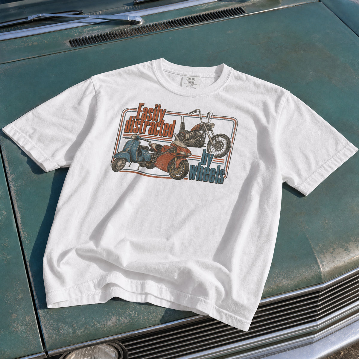 Easily Distracted by Wheels T-Shirt